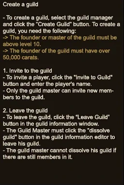 In-game guide
