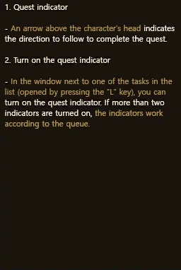 In-game guide