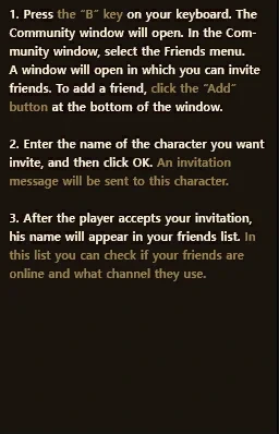 In-game guide