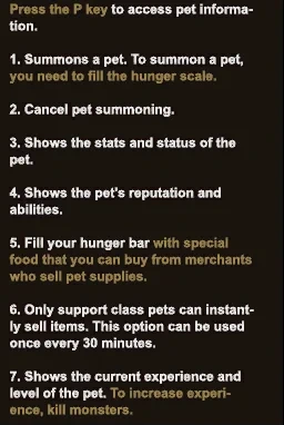 In-game guide