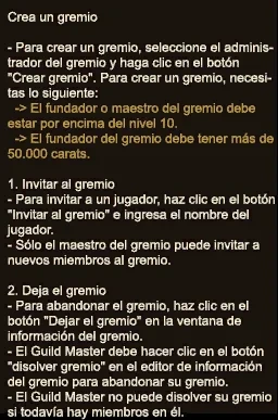 Guía del juego