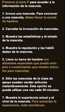 Guía del juego